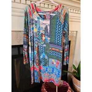 Johnny Was Nelsona Modal Long Sleeve Tunic Dress – Size Medium